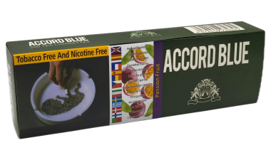 Accord Blue [ Passion Fruit ] Cigarettes,10Box/20 200 Herbal Cigarettes