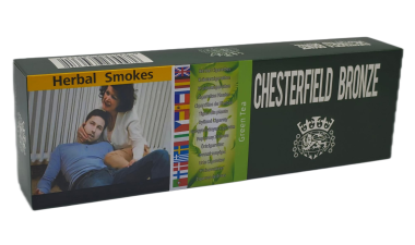Chesterfield Bronze [ Green Tea ] Cigarettes,10Box/20 200 Herbal Cigarettes