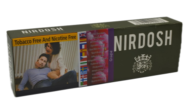 Nirdosh [ Grape ] Cigarettes,10Box/20 200 Herbal Cigarettes