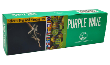 Purple Wave [ Kiwi ] Cigarettes,10Box/20 200 Herbal Cigarettes